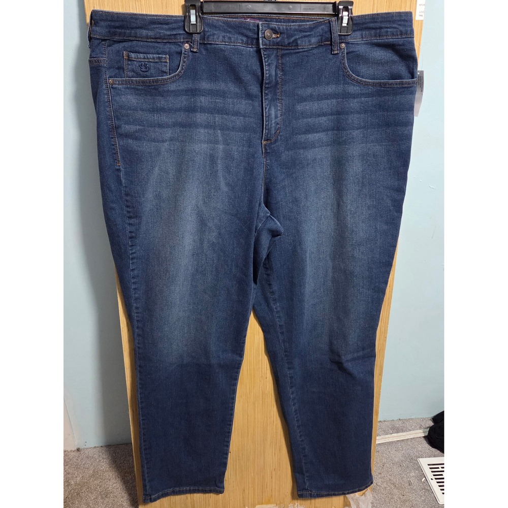 Gloria Vanderbilt Amanda 2.0 Slim Leg Jeans Womens 24W Medium Wash Blue Denim